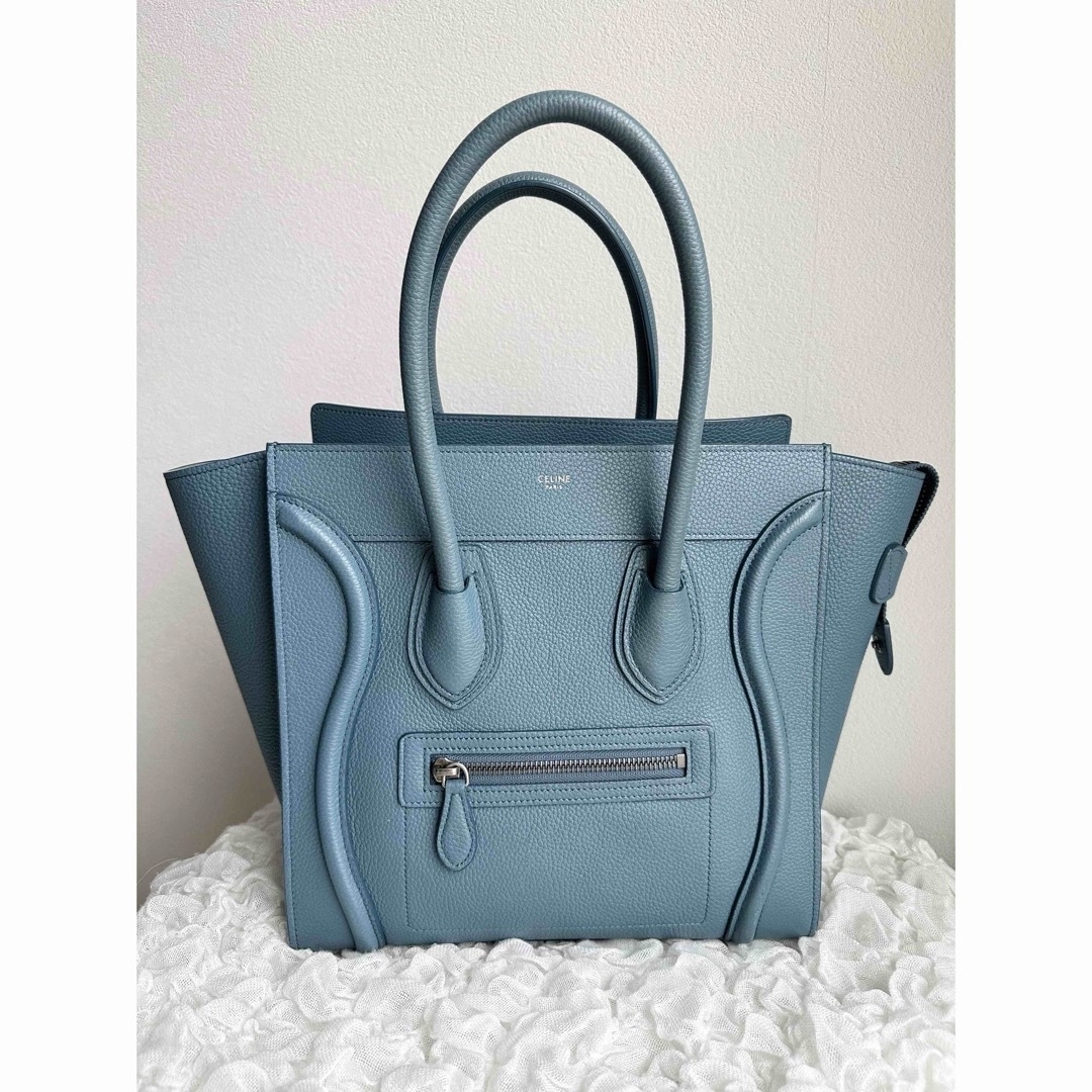 celine(セリーヌ)のCELINE セリーヌ　ラゲージ　マイクロショッパー　ブルー系 レディースのバッグ(トートバッグ)の商品写真