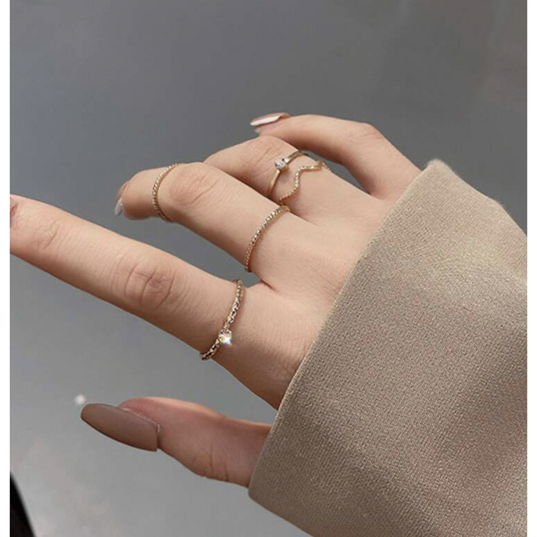 ZARA(ザラ)の【Design ringset】#211 18k レディースのアクセサリー(リング(指輪))の商品写真