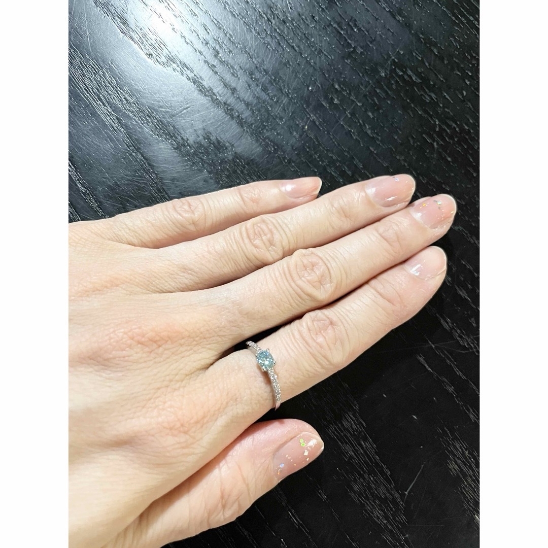 ベーネベーネ　フレーミング　アイスブルーダイヤ+ピンクダイヤptリング11号美品 レディースのアクセサリー(リング(指輪))の商品写真