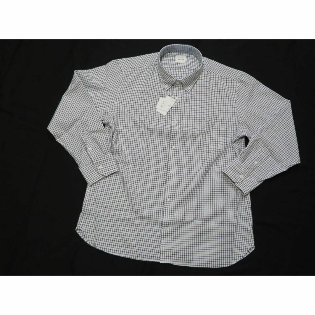 MACKINTOSH PHILOSOPHY(マッキントッシュフィロソフィー)のマッキントッシュ　長袖グラフチェックボタンダウンシャツ　サイズ54　白/紺 メンズのトップス(シャツ)の商品写真