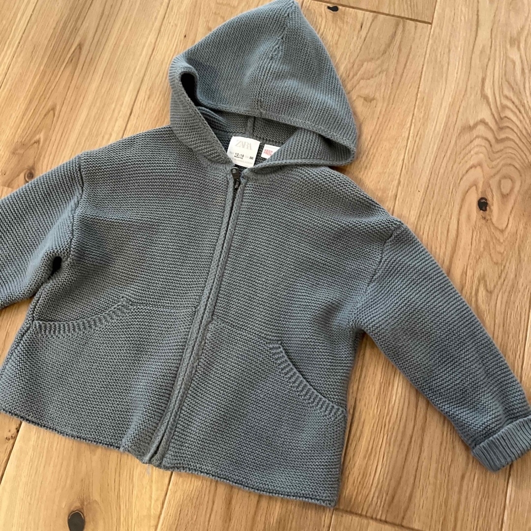 ZARA KIDS(ザラキッズ)のZARA baby コットンパーカー　12-18 86  キッズ/ベビー/マタニティのベビー服(~85cm)(カーディガン/ボレロ)の商品写真