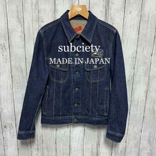 サブサエティ(Subciety)の美品！subciety バックプリントデニムジャケット！日本製！(Gジャン/デニムジャケット)