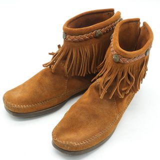 ミネトンカ(Minnetonka)のミネトンカ ショートブーツ スウェード earth music&ecologyコラボ 靴 シューズ レディース 8サイズ ブラウン Minnetonka(ブーツ)