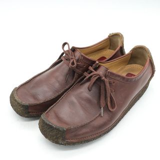 クラークス(Clarks)のクラークス ドレスシューズ ワラビー 本革 レザー 靴 シューズ レディース 8サイズ ブラウン Clarks(ローファー/革靴)