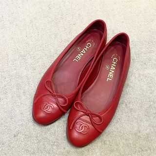 CHANEL - CHANEL シャネル フラット バレエシューズ 37C 24cmの通販 by