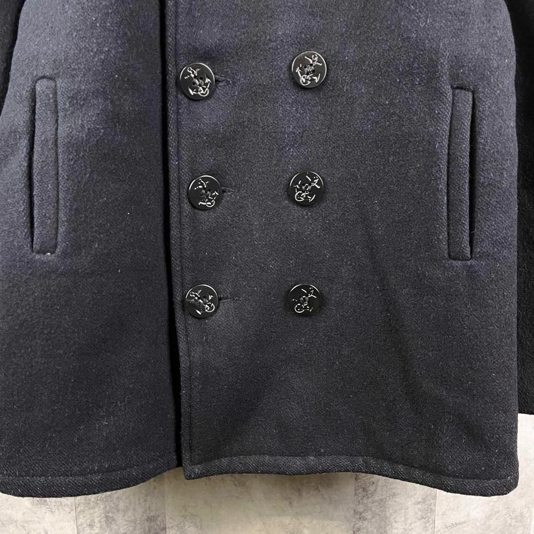 schott(ショット)のビッグサイズ40 ショット メルトンウールピーコート ダークネイビー メンズのジャケット/アウター(ピーコート)の商品写真