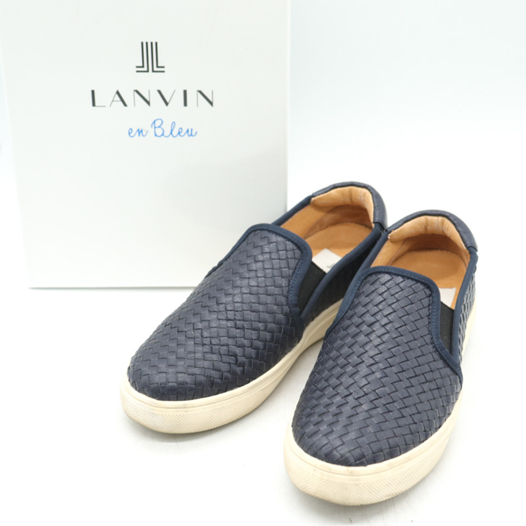 LANVIN en Bleu(ランバンオンブルー)のランバンオンブルー スリッポン ブランド 靴 シューズ レディース 22cmサイズ ネイビー LANVIN en Bleu レディースの靴/シューズ(スリッポン/モカシン)の商品写真