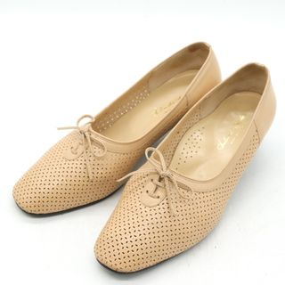 サロンドピエ パンプス メッシュ 靴 シューズ 日本製 レディース 24.5cmサイズ ベージュ Salon des pieds(ハイヒール/パンプス)