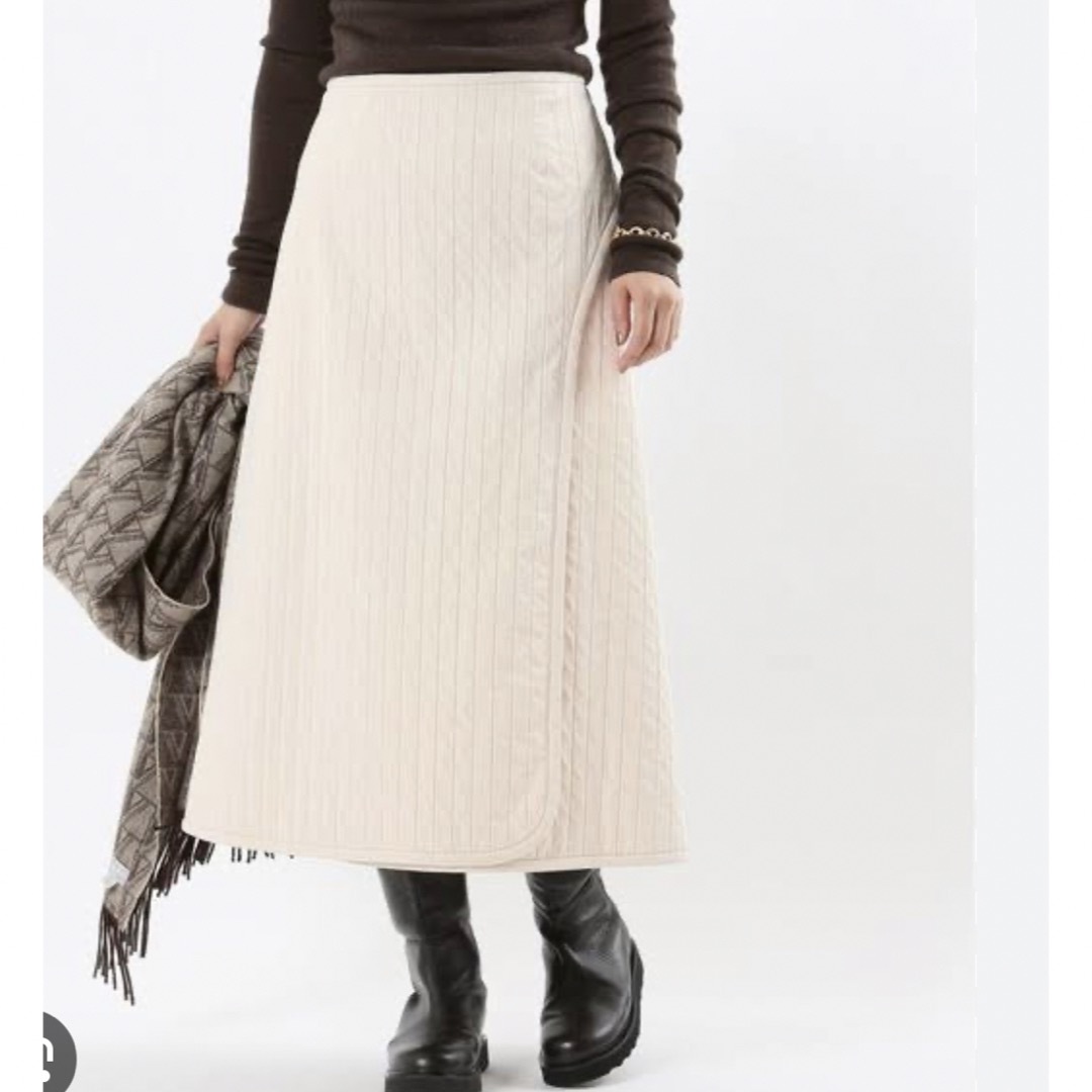 直販特注品 VERMEIL par iena キルティング風デザインラップスカート