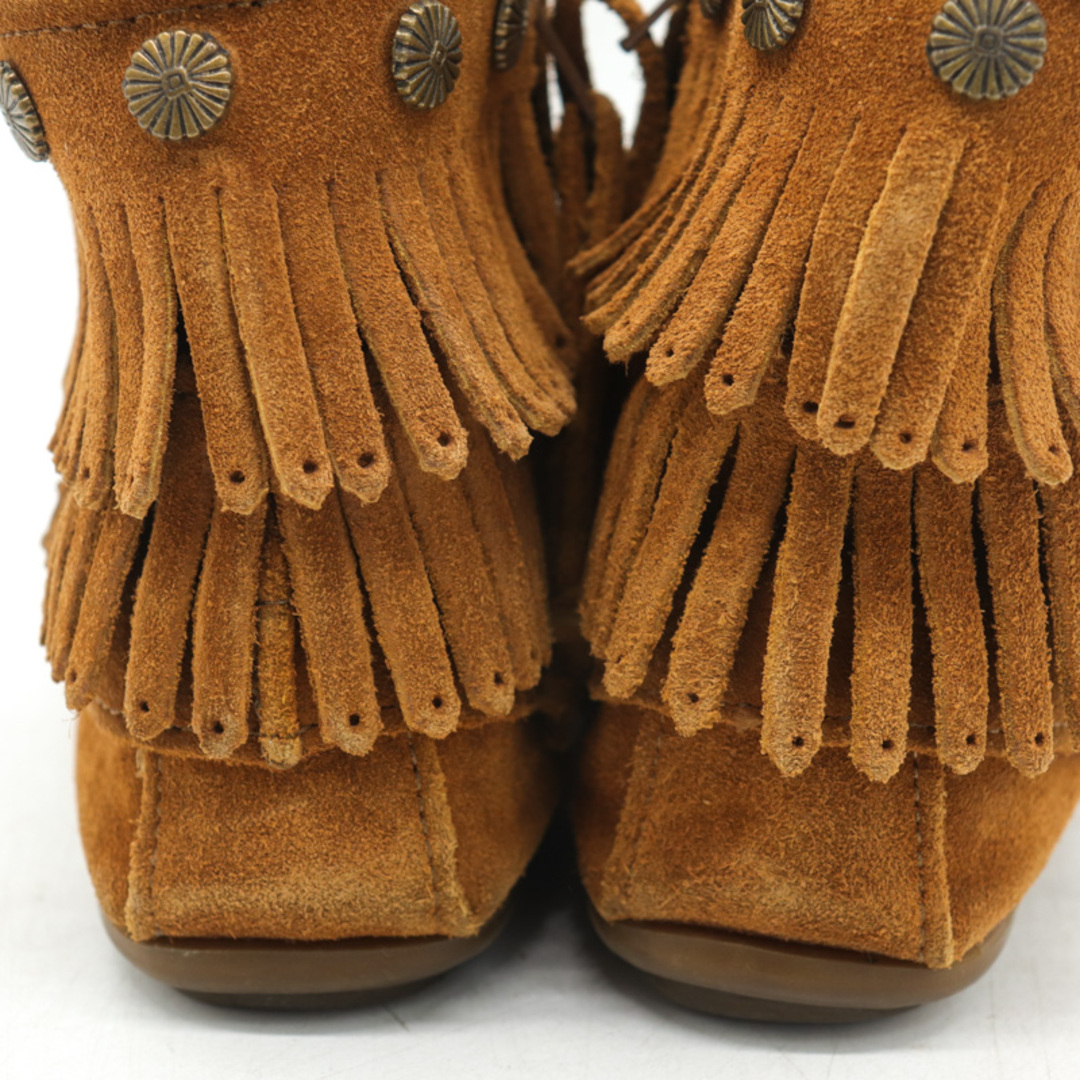 Minnetonka(ミネトンカ)のミネトンカ ショートブーツ スウェード 靴 シューズ レディース 8サイズ ブラウン Minnetonka レディースの靴/シューズ(ブーツ)の商品写真