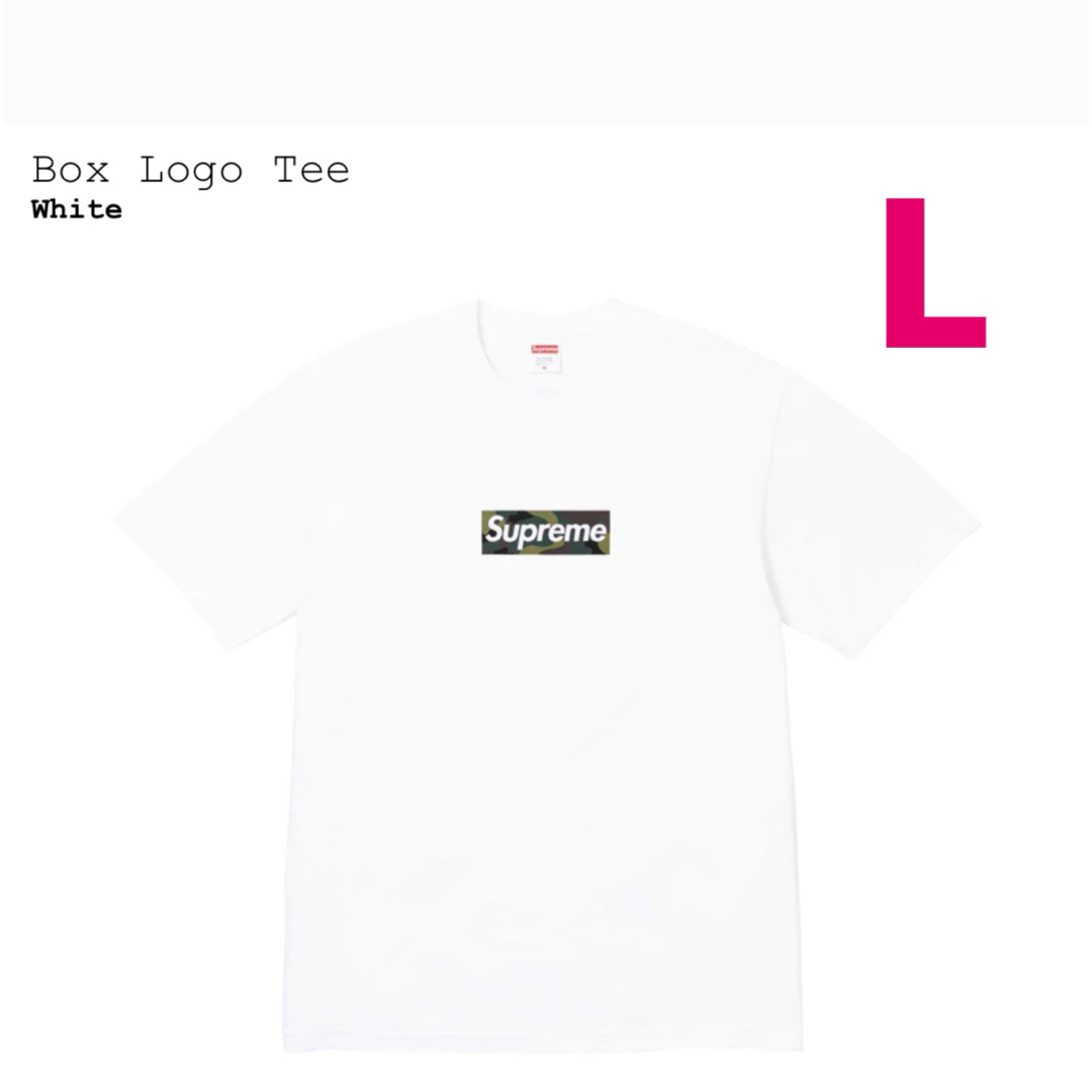 メンズSupreme box logo tee white L