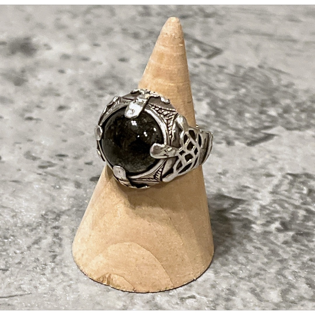 ZOCALO(ソカロ)の希少 美品 ZOCALO ソカロ ブラック チルクォーツ リング メンズのアクセサリー(リング(指輪))の商品写真