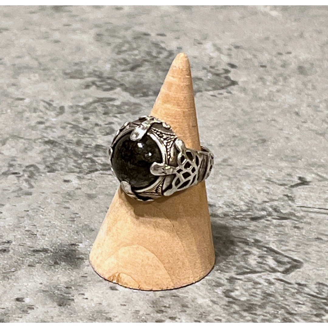 ZOCALO(ソカロ)の希少 美品 ZOCALO ソカロ ブラック チルクォーツ リング メンズのアクセサリー(リング(指輪))の商品写真