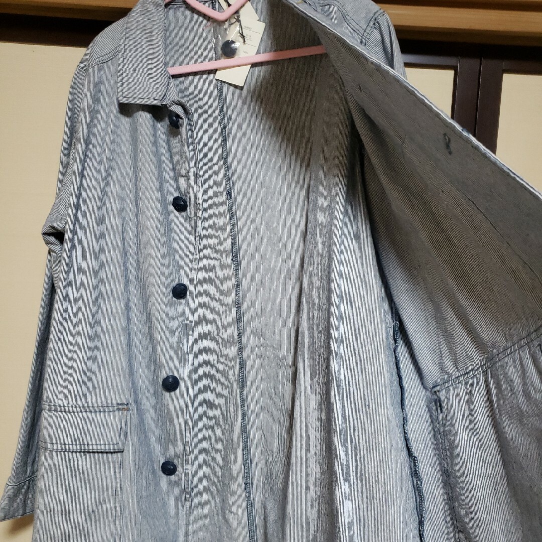NORTHERN TRUCK(ノーザントラック)の新品✧ヒッコリー ロングコート Lサイズ レディースのジャケット/アウター(ロングコート)の商品写真