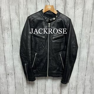 ジャックローズ(JACKROSE)の超美品！JACKROSE 羊革シングルライダースジャケット！ラムレザー！(ライダースジャケット)