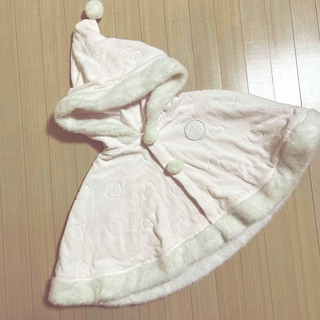 ポンチョ　ピンク　ベビー服　50 60 70cm(カーディガン/ボレロ)