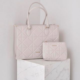 スナイデル(SNIDEL)のRosé Muse quilting big tote bag gray(トートバッグ)