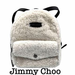 ジミーチュウ(JIMMY CHOO)の【美品】ジミーチュウ ムートン ボア ミニリュック ホワイト(リュック/バックパック)