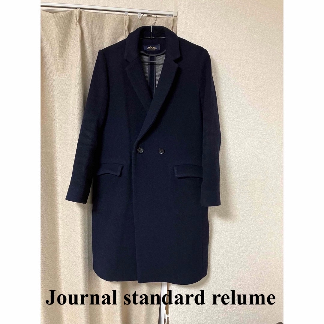 JOURNAL STANDARD relume(ジャーナルスタンダードレリューム)のJOURNAL STANDARD relume チェスターコート ネイビー レディースのジャケット/アウター(チェスターコート)の商品写真