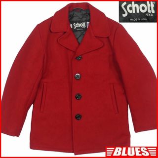 ショット(schott)のPコート ピーコート S シングル Schott ショット 36 赤 X7091(ピーコート)