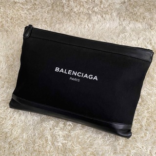 バレンシアガ(Balenciaga)の美品✨バレンシアガ ネイビークリップ クラッチバッグ セカンドバッグ(セカンドバッグ/クラッチバッグ)