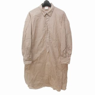 スピックアンドスパン(Spick & Span)のスピック&スパン 19SS シャツワンピース ブラウス ストライプ 長袖 (ひざ丈ワンピース)