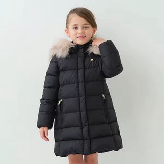 フードフードあり美品　ケイトスペード　ダウンコート　キッズ　女の子　100cm  黒　ボア