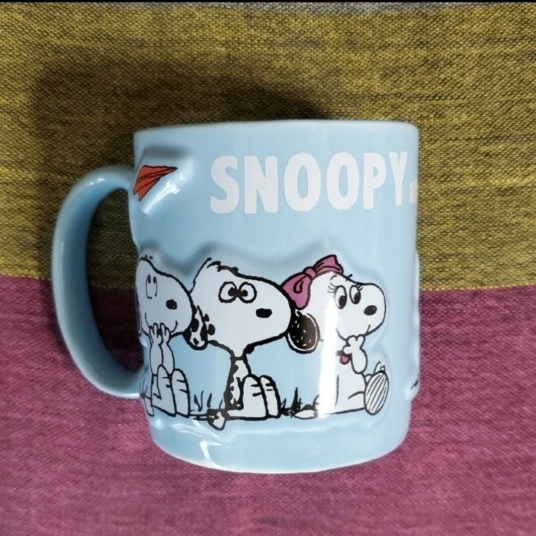 SNOOPY(スヌーピー)の【新品未使用】スヌーピー サンリオあたりくじ　マグカップ 青 エンタメ/ホビーのコレクション(その他)の商品写真