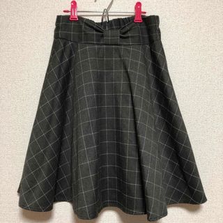 マジェスティックレゴン(MAJESTIC LEGON)のマジェ　リボンチェックスカート(ひざ丈スカート)