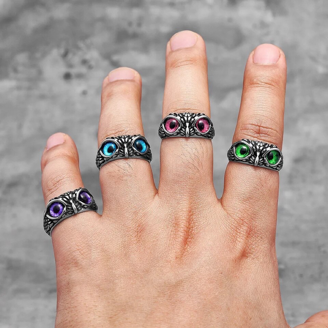 【コメント専用ページ】フクロウ　ユニセックス　指輪　リング　Owl ring レディースのアクセサリー(リング(指輪))の商品写真