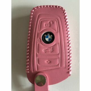 BMW Fシリーズ X3 X4 牛革 ジャストフィット キーケース ピンク色 2(車内アクセサリ)