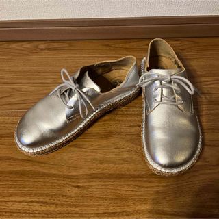 美品★ ビルケンシュトック GARY ゲーリー ナチュラルレザー シルバー 37 美品★ ビルケンシュトック GARY ゲーリー ナチュラルレザー シルバー 37