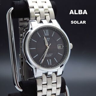 セイコー(SEIKO)のALBA SOLAR ソーラー腕時計 デイト (腕時計(アナログ))