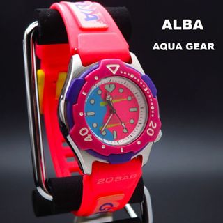 セイコー(SEIKO)のALBA AQUA GEAR ダイバーウォッチ ベンツ針 蛍光針(腕時計)