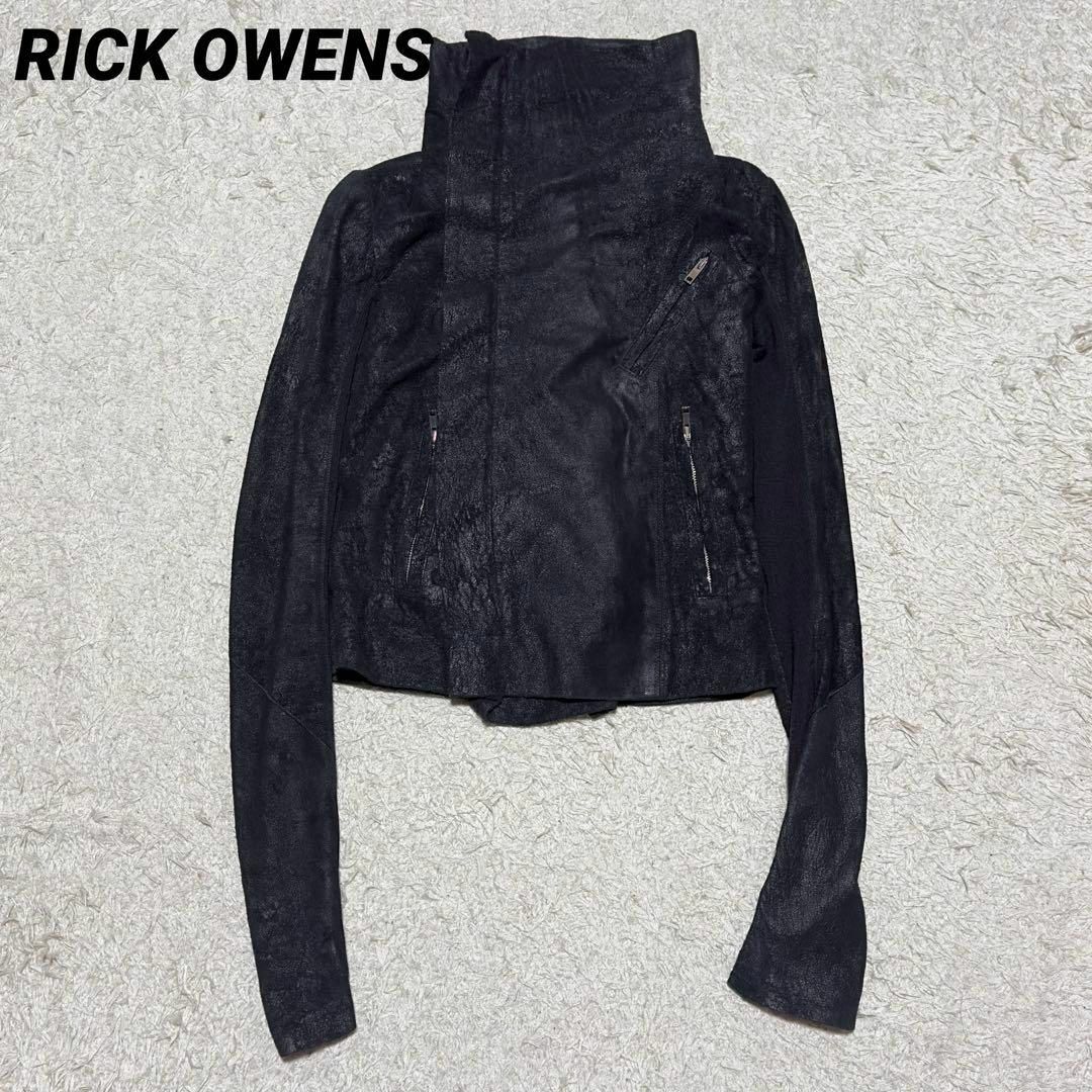 レディース Rick Owens リックオウエンス☆バイカーレザージャケット