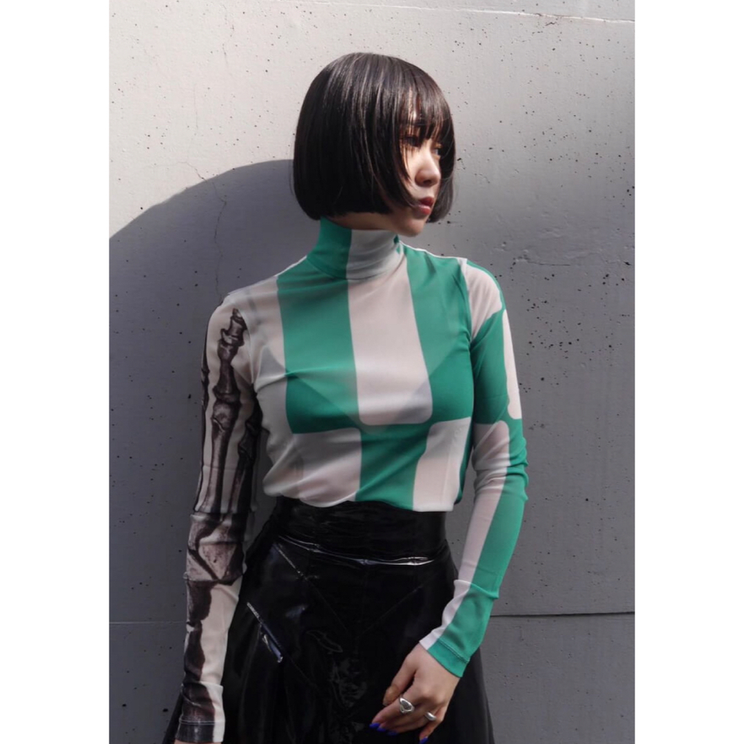 【YOHEI OHNO】GRAPHIC MESH TOPトップス