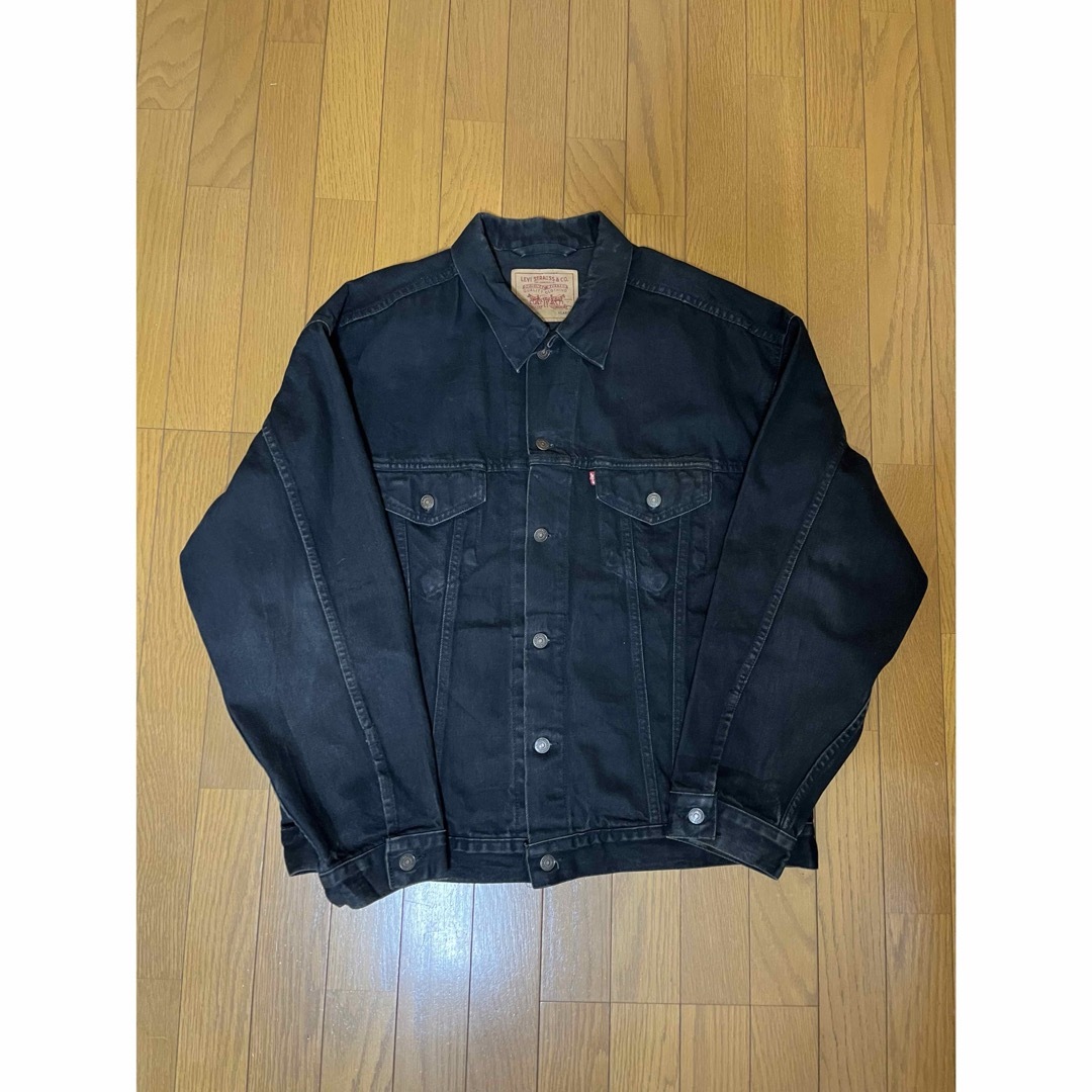 Levi's(リーバイス)のリーバイス デニムジャケット ブラック USA製 XL メンズのジャケット/アウター(Gジャン/デニムジャケット)の商品写真