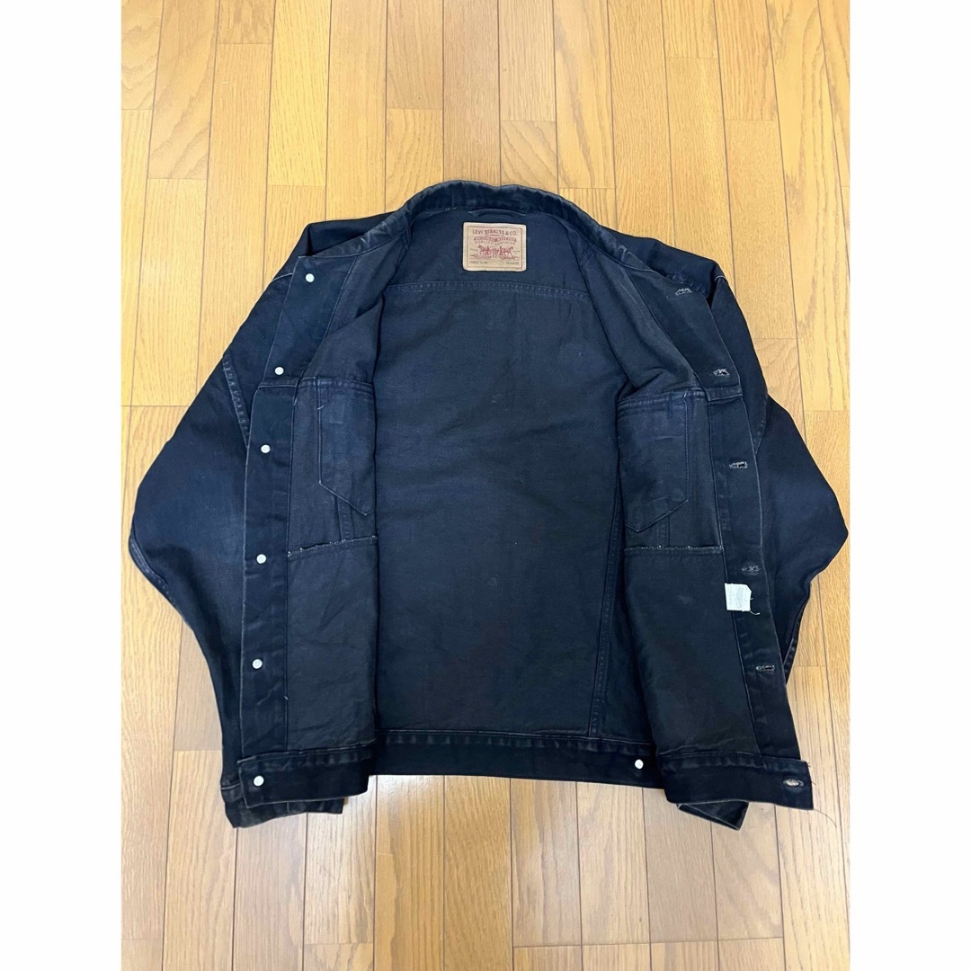 Levi's(リーバイス)のリーバイス デニムジャケット ブラック USA製 XL メンズのジャケット/アウター(Gジャン/デニムジャケット)の商品写真