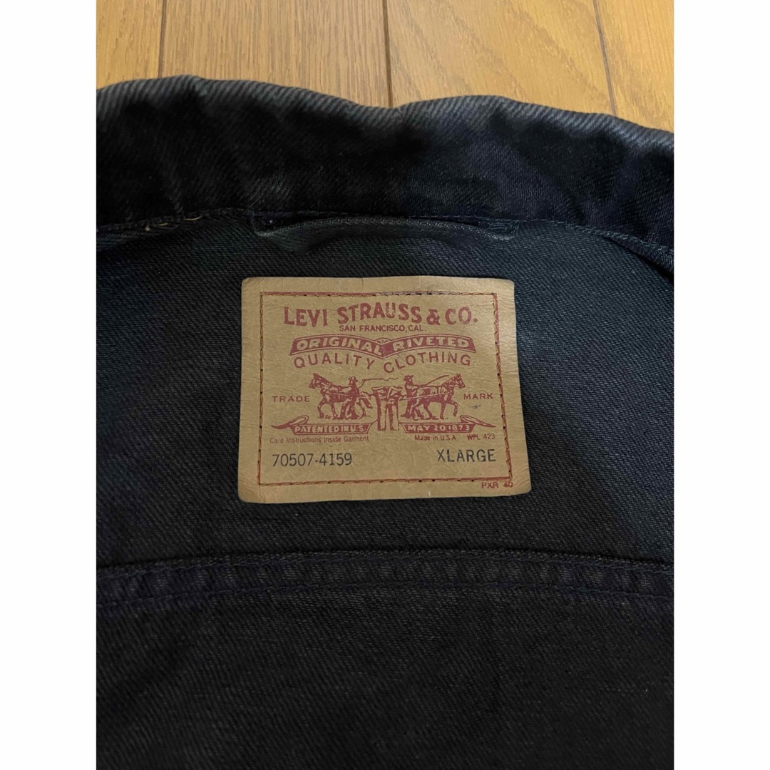 Levi's(リーバイス)のリーバイス デニムジャケット ブラック USA製 XL メンズのジャケット/アウター(Gジャン/デニムジャケット)の商品写真
