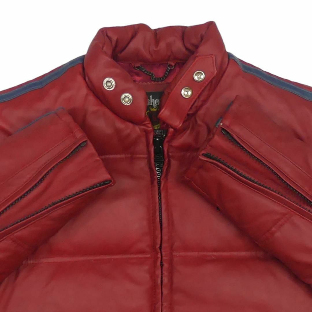 Schott ショット レザーダウンジャケット S 赤 革 ライダースX7098 Schott ショット レザーダウンジャケット S 赤 革 ライダースX7098
