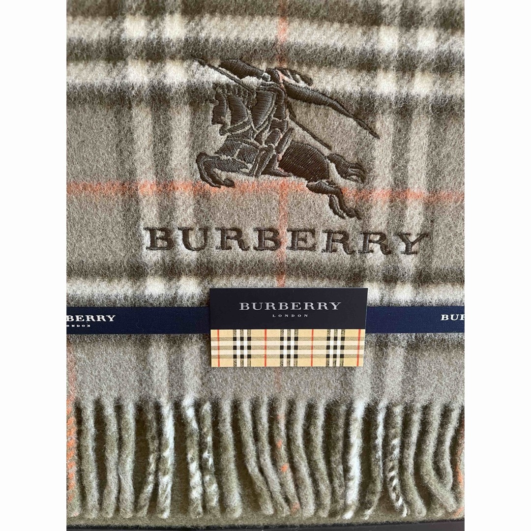 BURBERRY(バーバリー)の◆バーバリー◆大判ラム入ひざ掛け◆モスグリーン レディースのファッション小物(その他)の商品写真