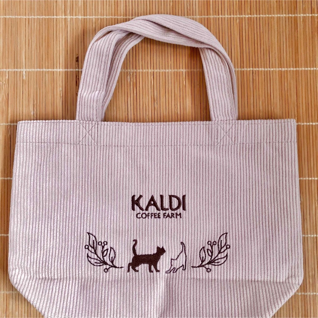 KALDI(カルディ)の未使用　カルディ　ネコの日　トートバッグ　コーデュロイ生地　ベージュ レディースのバッグ(トートバッグ)の商品写真