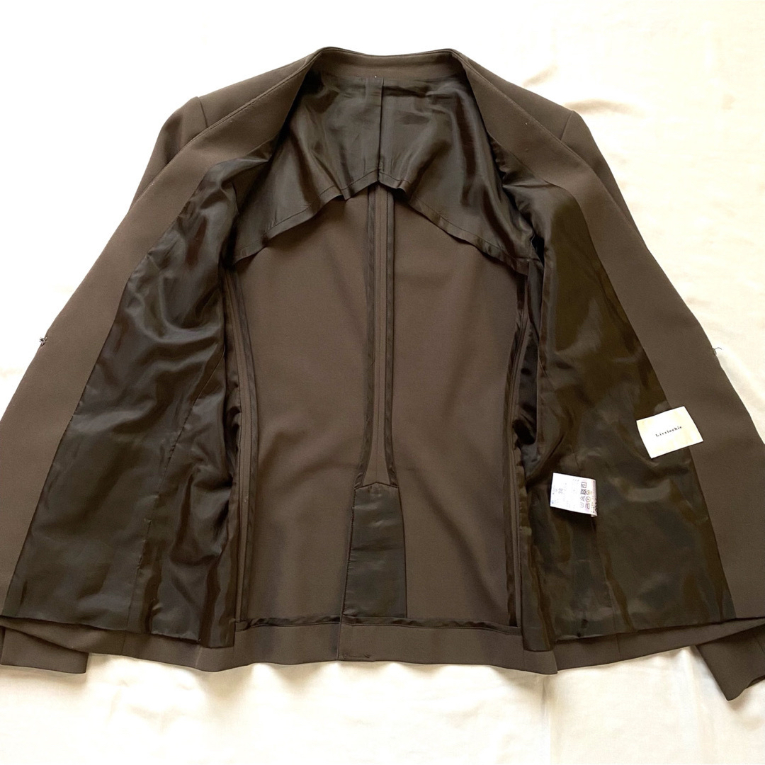 THE SUIT COMPANY(スーツカンパニー)のスーツ　レディーススーツ　2wayジャケット　ストレッチ　仕事　営業　上品 レディースのジャケット/アウター(ノーカラージャケット)の商品写真