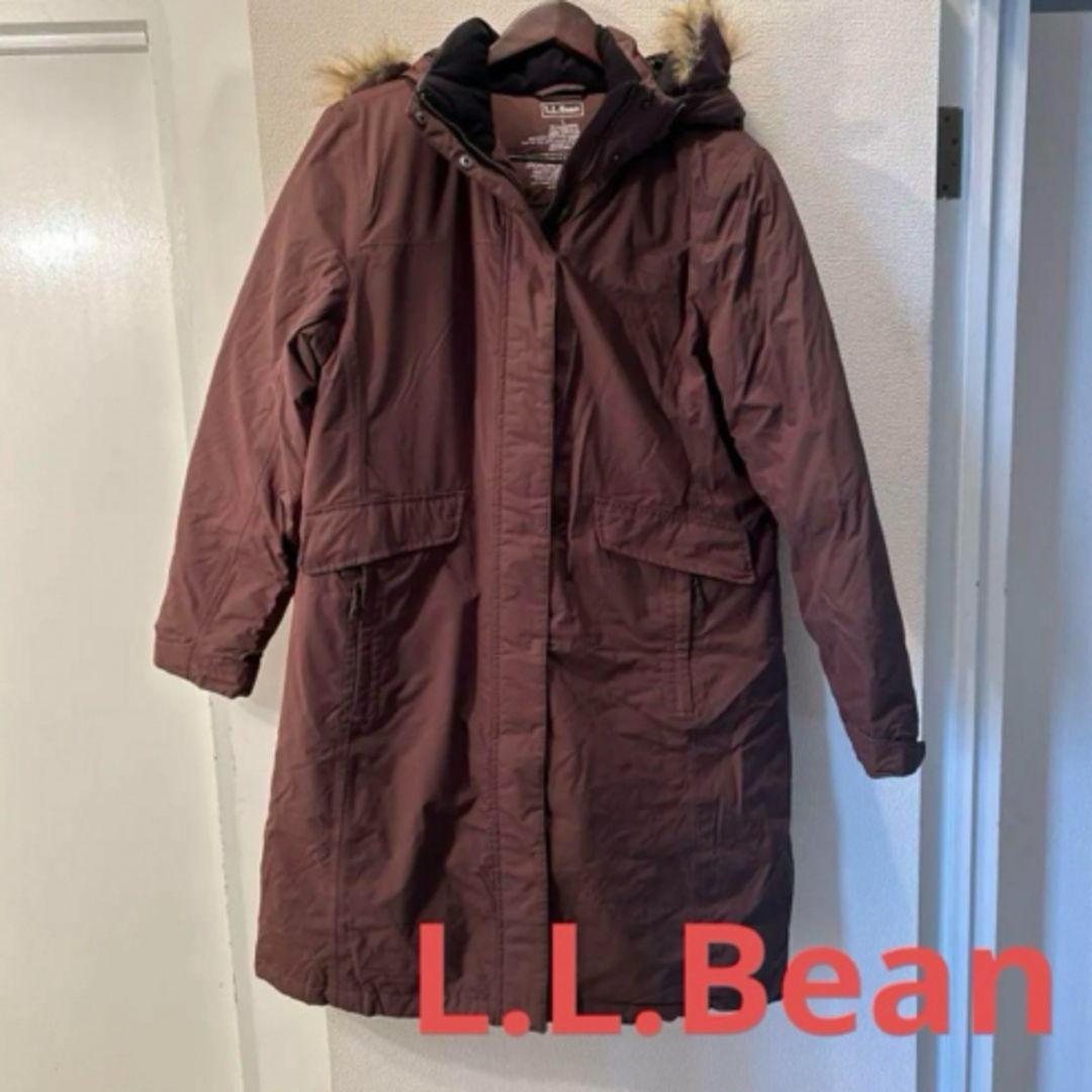 ブラウンLLbean エルエルビーン ロングダウンコート　Lサイズ