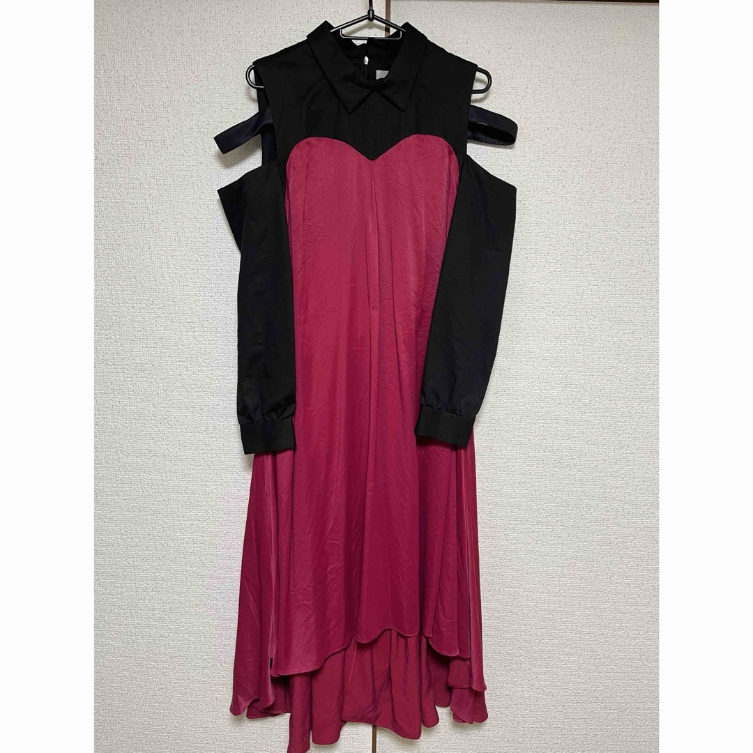 hazama シャツとドレスの二重装 レディースのワンピース(ロングワンピース/マキシワンピース)の商品写真