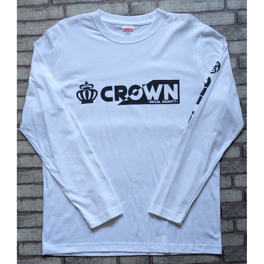 UnitedAthle(ユナイテッドアスレ)の【MADSPEED】趣味Tシャツ クラウン crown 王冠 長袖 白 M 自動車/バイクの自動車(車外アクセサリ)の商品写真