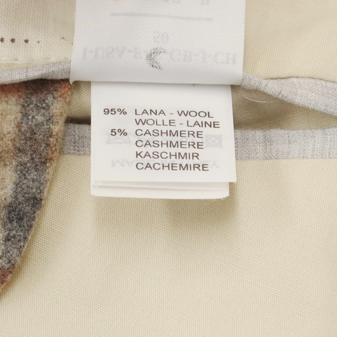 BRUNELLO CUCINELLI(ブルネロクチネリ)の【中古】ブルネロクチネリ Brunello Cucinelli ウールカシミヤ チェック ジャケット ベージュxコーラル系【サイズ50】【メンズ】 メンズのジャケット/アウター(テーラードジャケット)の商品写真