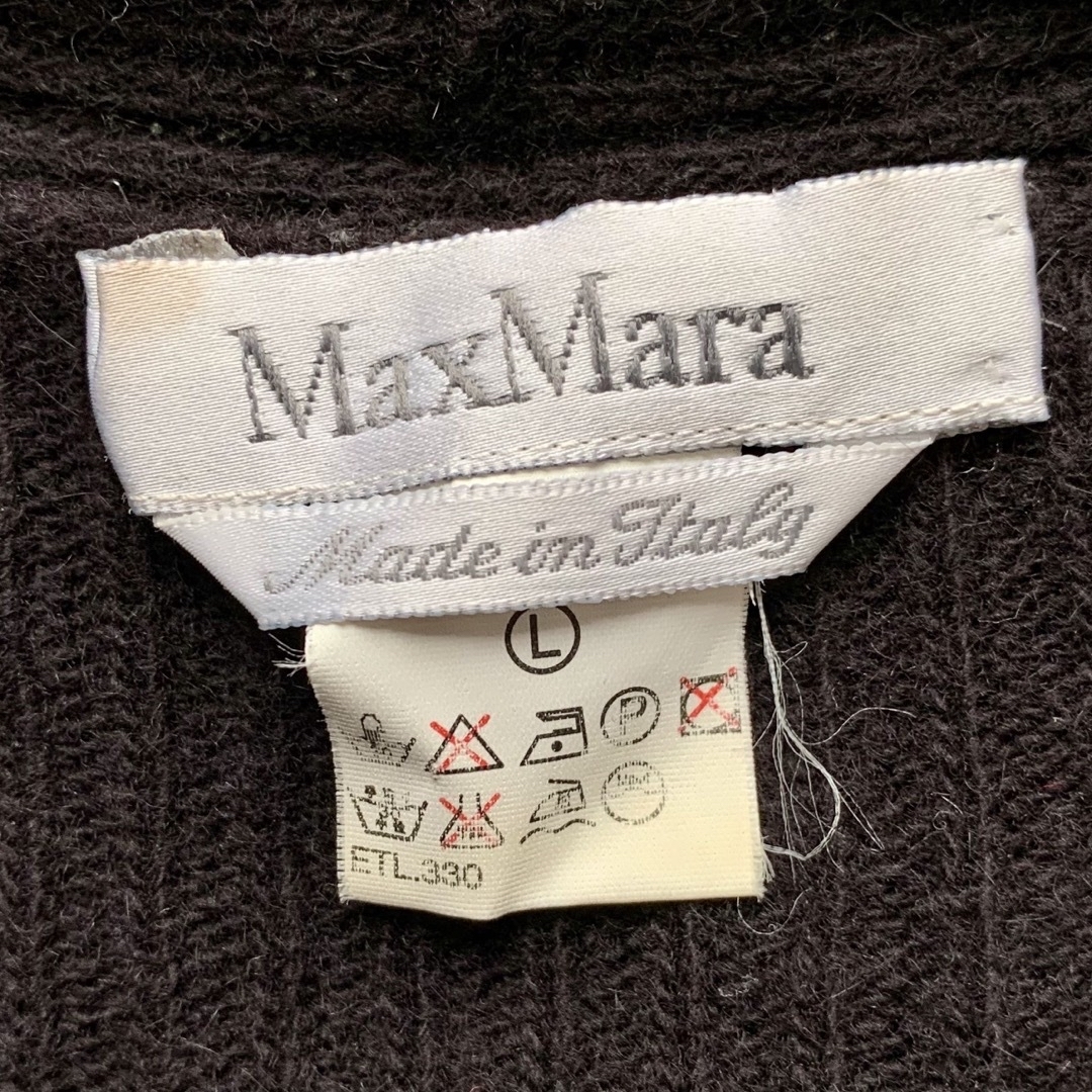 Max Mara(マックスマーラ)のマックスマーラ アンゴラウール カシュクール風ニット 白タグ イタリア製 黒 L レディースのトップス(ニット/セーター)の商品写真