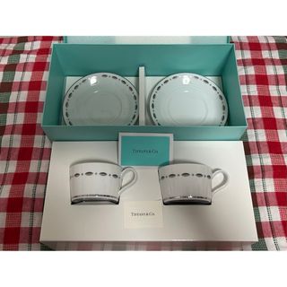 ティファニー(Tiffany & Co.)の【未使用品】Tiffany&Co. ティファニー　ペアカップ&ソーサー(食器)