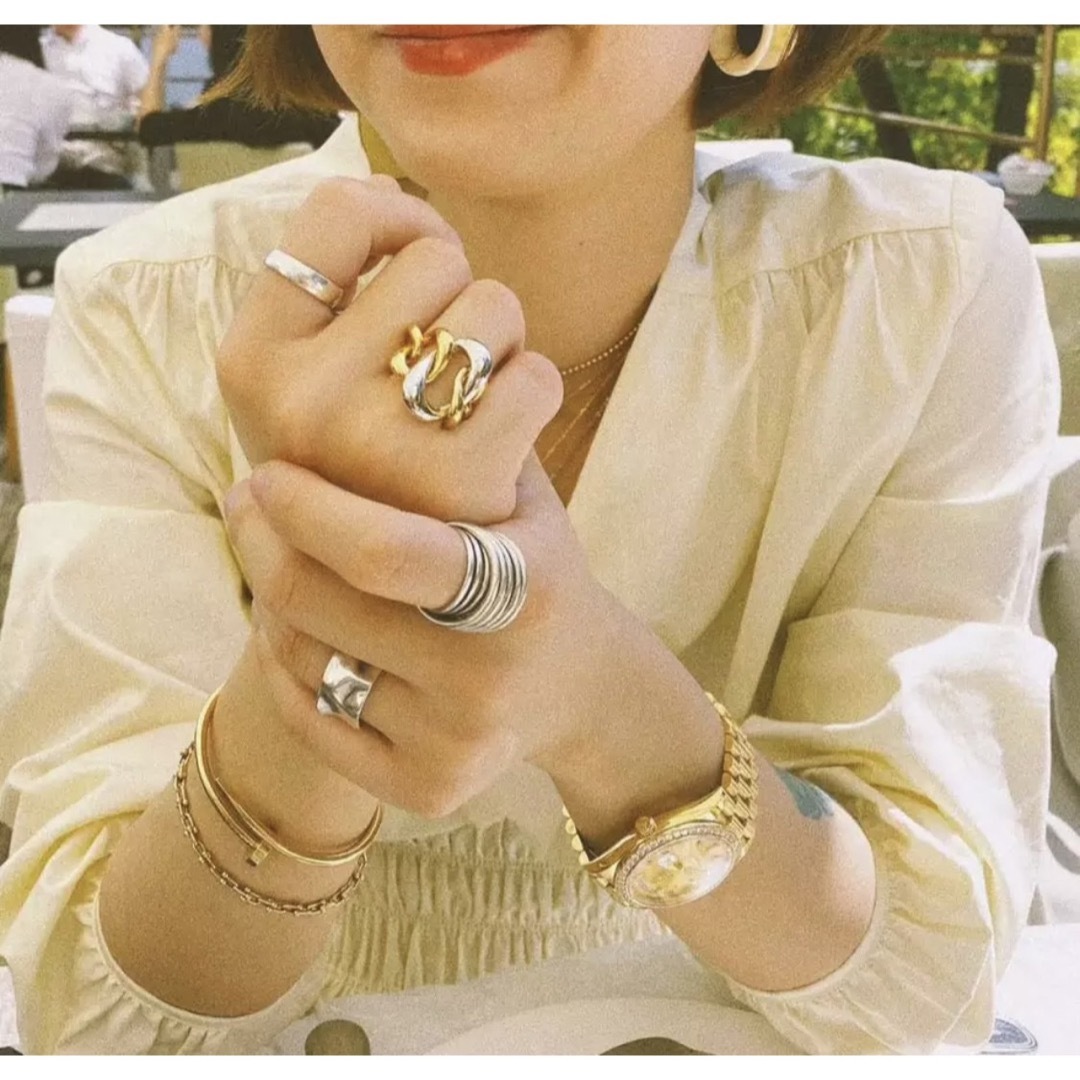 ALEXIA STAM(アリシアスタン)の大人気‼️【Design bi-color ring】#821 レディースのアクセサリー(リング(指輪))の商品写真